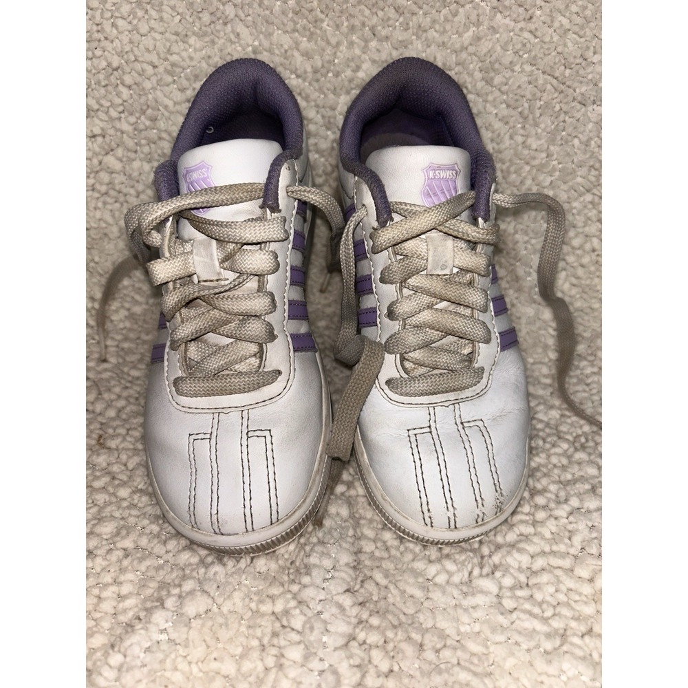 K-Swiss Preschool Classic Pro Shoes Girls Size 13 Med Purple, White, Silver